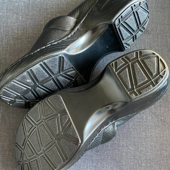 BASS-SHEENA BLACK LEATHER WOMEN SLIP ON WEDGE NURSING SHOES - Picture 9 of 9